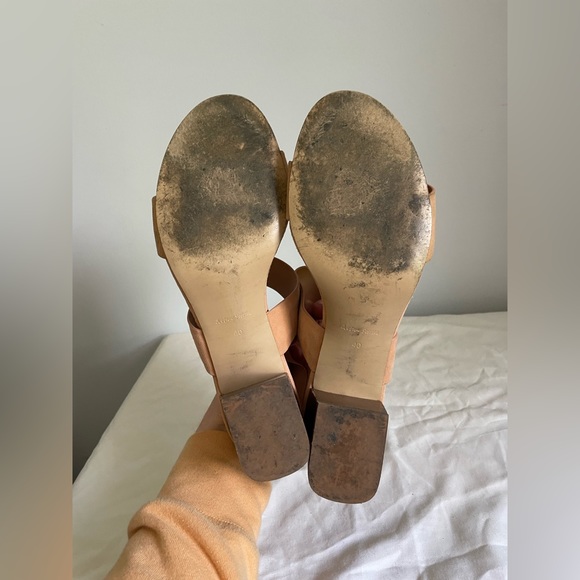 & Other Stories Suede Block Heel Sandals Size 10 - Picture 5 of 5